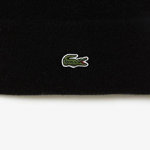 Lacoste Strickmütze WOOL BEANIE mit Wolle