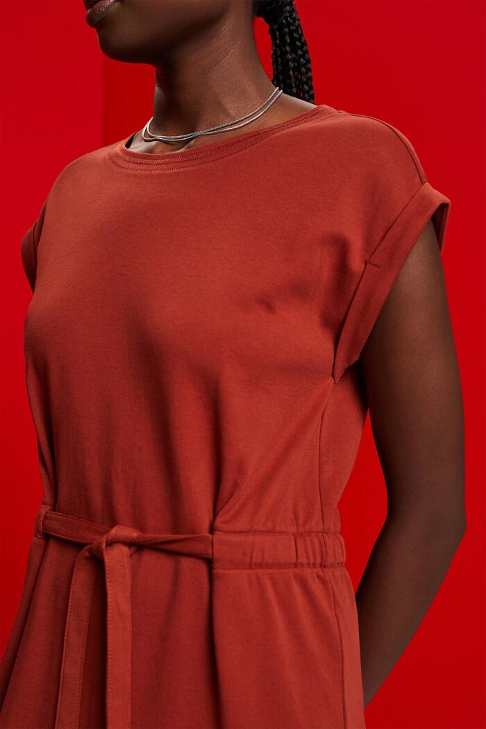 Midikleid aus Jersey mit Bindegürtel