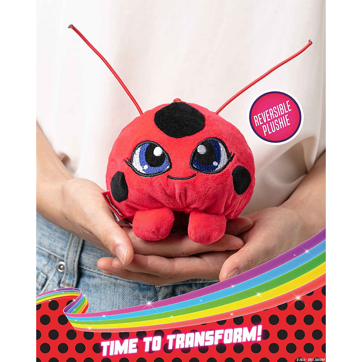 Schlüsselanhänger Miraculous Ladybug als Wendeplüschtier