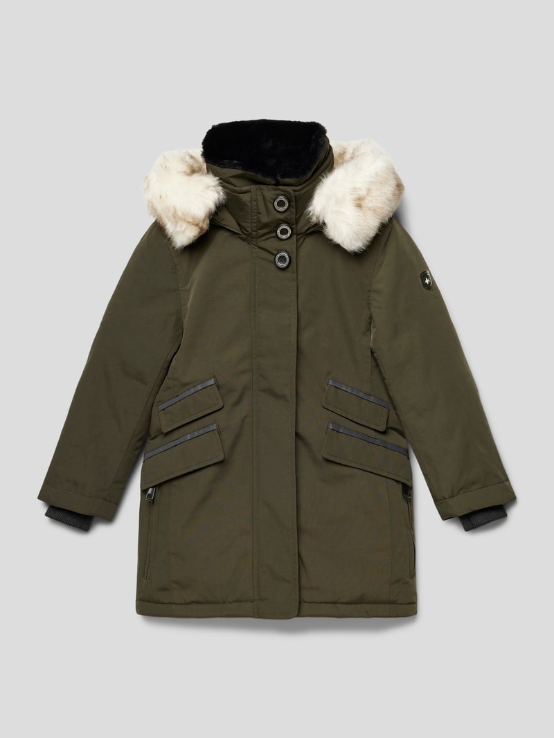 Funktionsjacke mit Label-Detail Modell 'Enterprise' in olivgrün