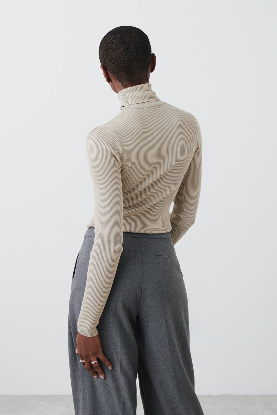 Knitted turtleneck top