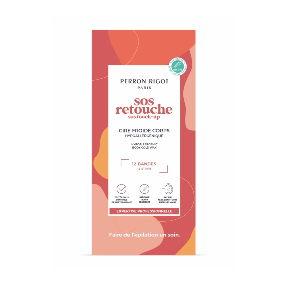perron rigot SOS-RETOUCHE CIRE FROIDE CORPS HYPOALLERGENIQUE 12 BANDES epilation