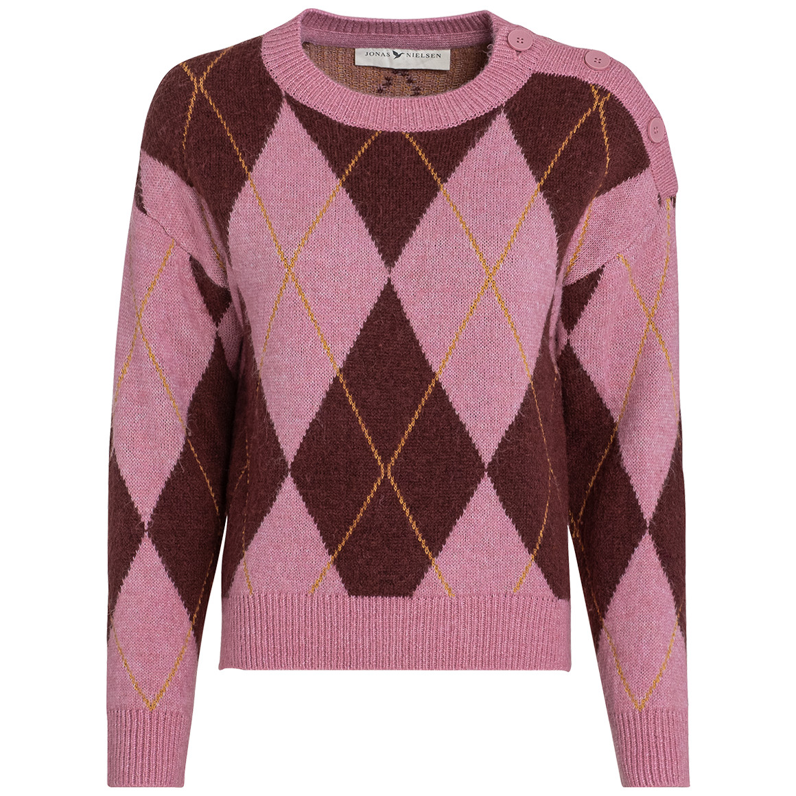 Damen Strickpullover mit Rauten-Allover