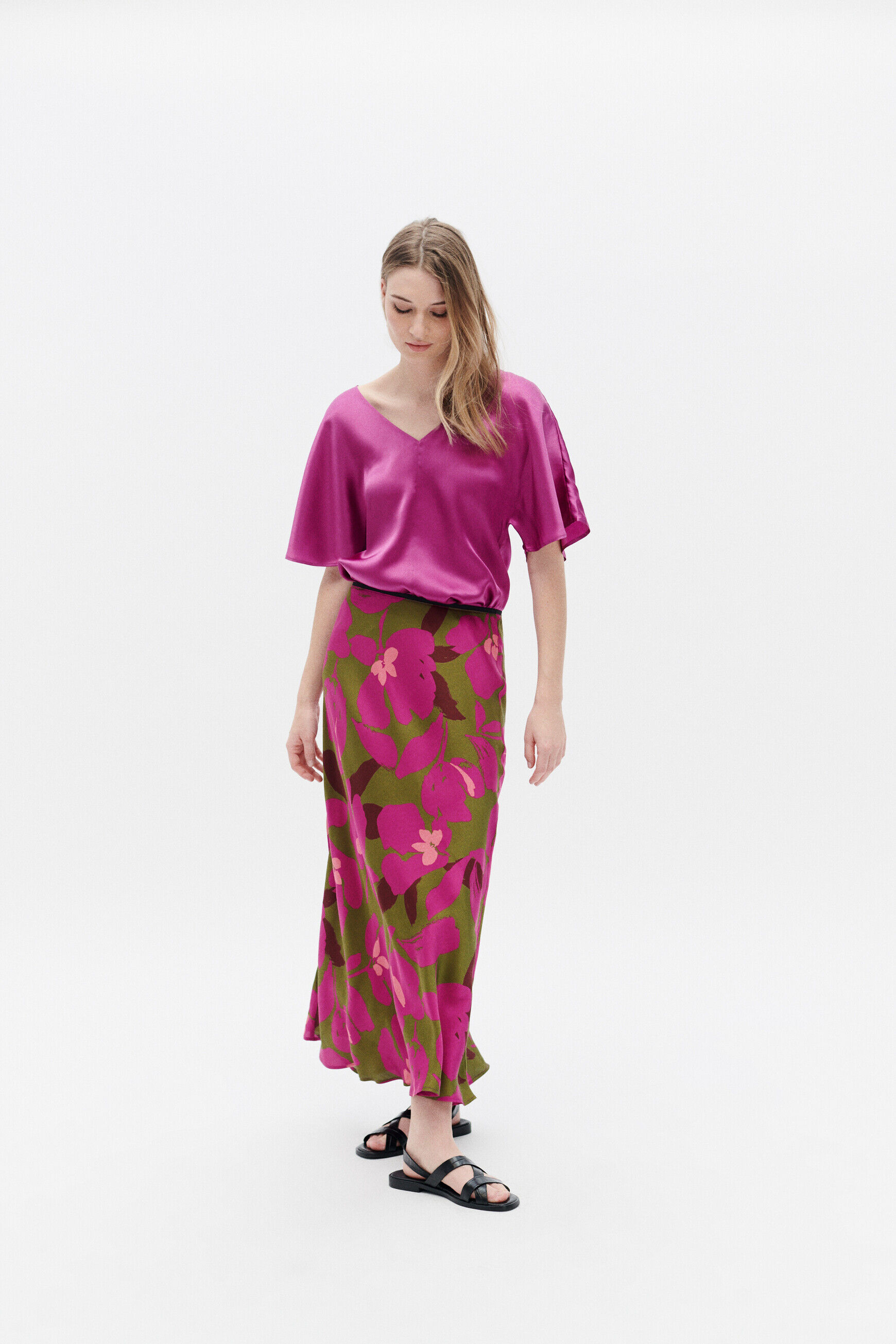 Jupe jvalentina1 vert olive femme