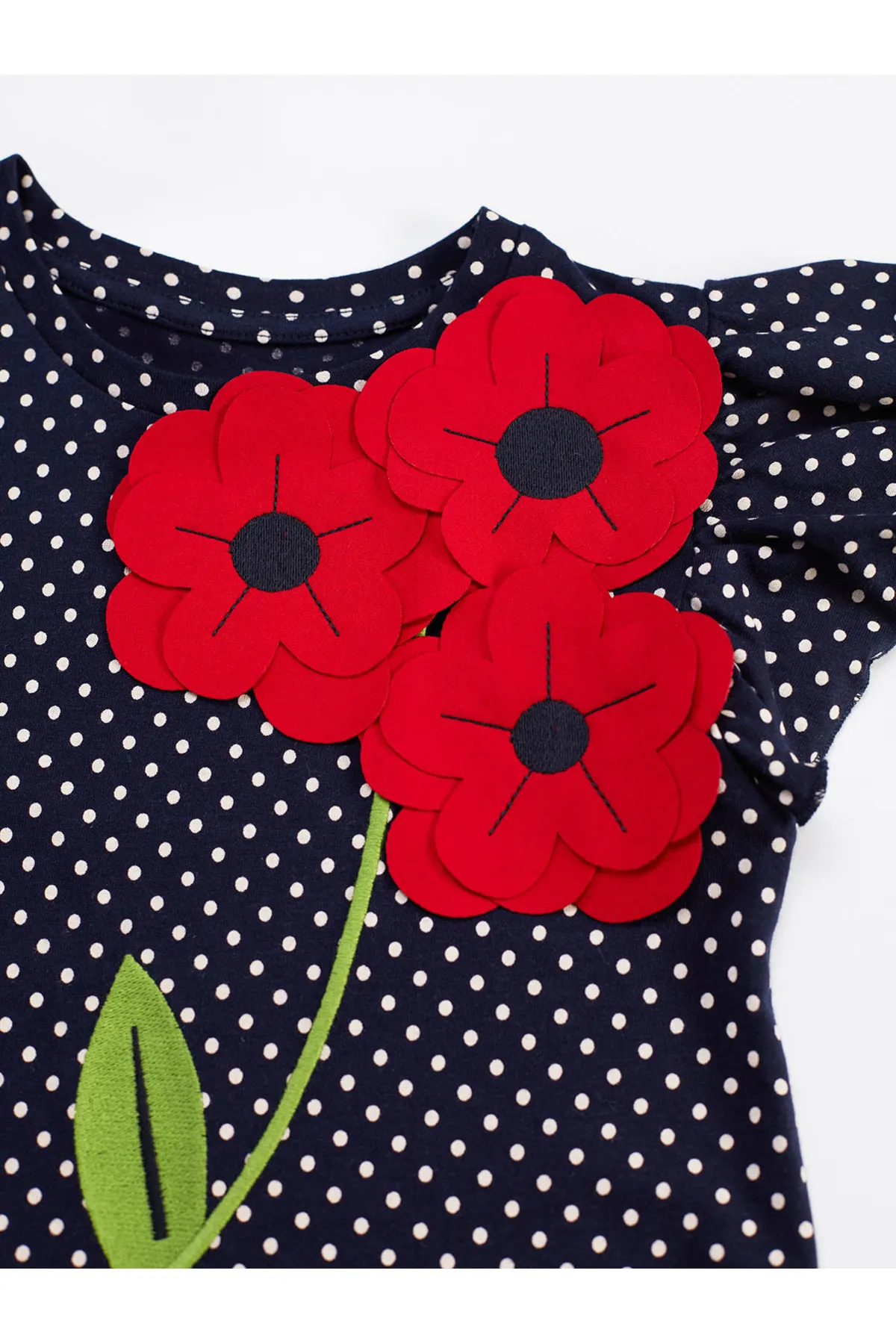 MSHB&G  Blumen-Mädchenkleid mit Punkten