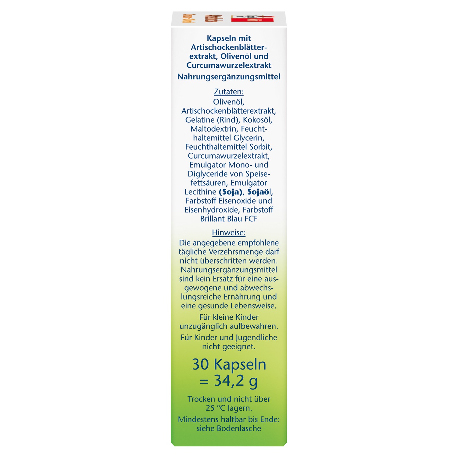 Artischocke+Olivenöl+Curcuma Kapseln