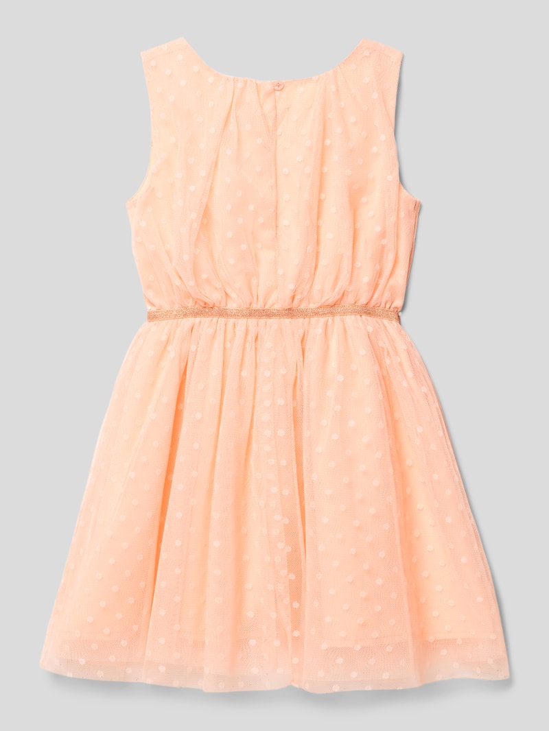 Kleid aus Tüll mit blickdichtem Unterkleid Modell 'VABOSS' in apricot