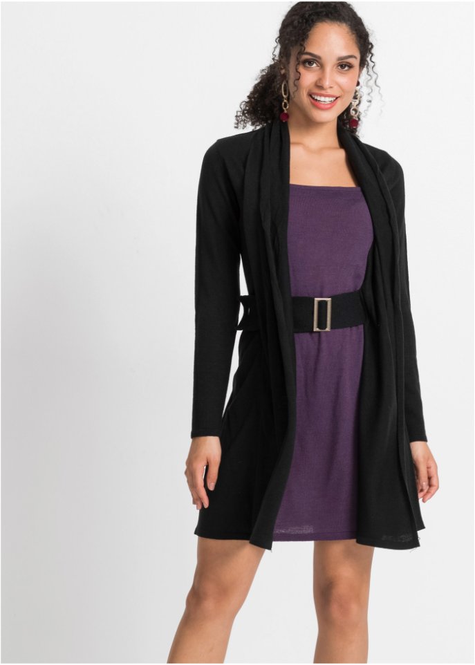 Strickkleid mit Gürtel