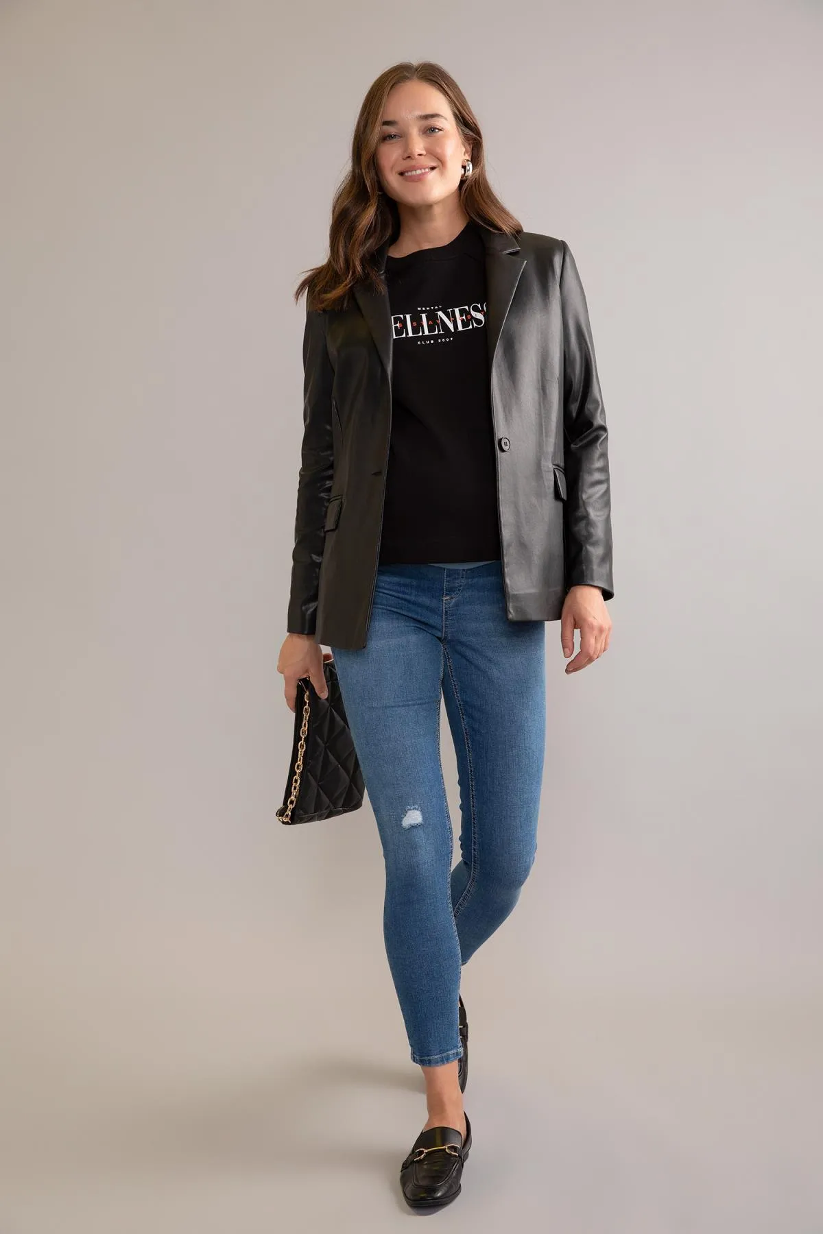 DeFacto  Skinny Fit, extra enge Passform, normale Taille, extra schmales Bein, zerrissene, detaillierte Umstandshose