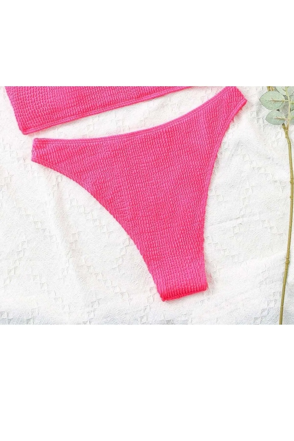 Angelsin  Bikinihose aus speziellem Rippstoff in Rosa