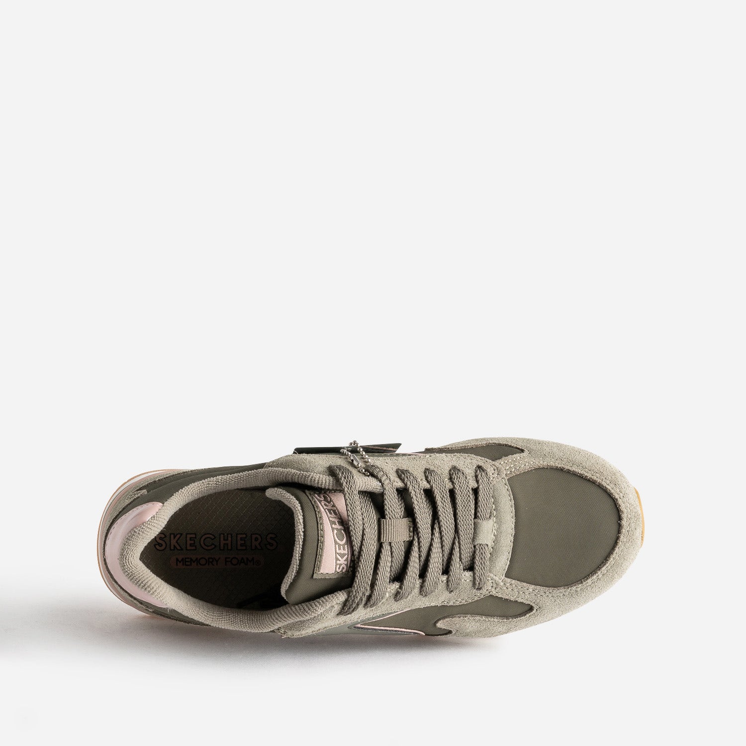 Basket SKECHERS en cuir kaki