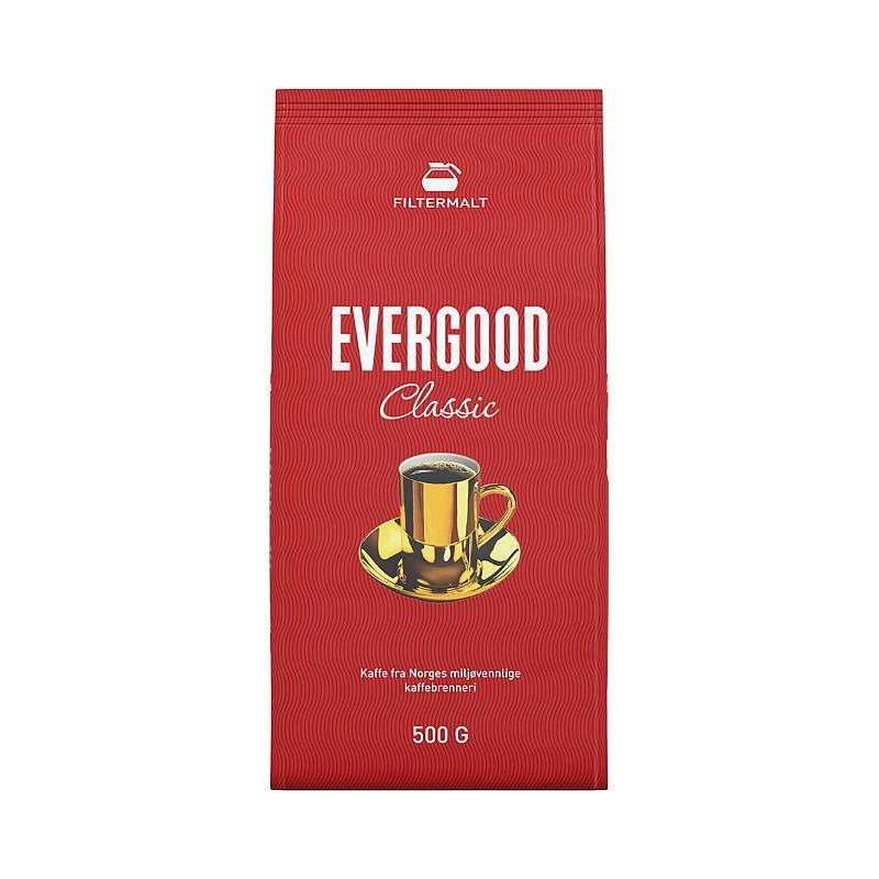 Evergood Kaffe filtermalt 500 g Evergood Classic