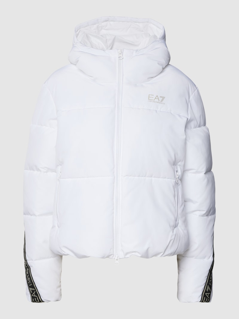 Steppjacke mit Label-Detail Modell 'LOGO SERIES' in weiß