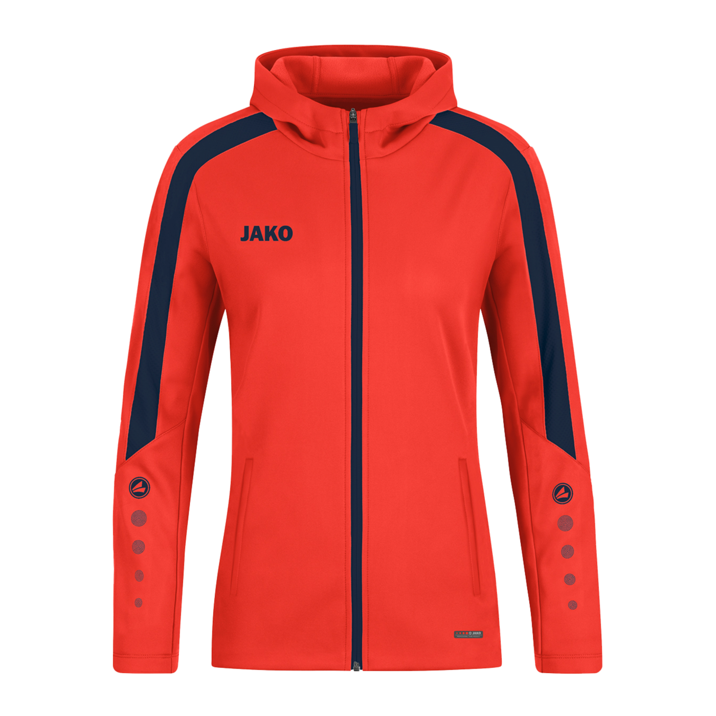JAKO Power Kapuzenjacke Damen Orange Blau F375