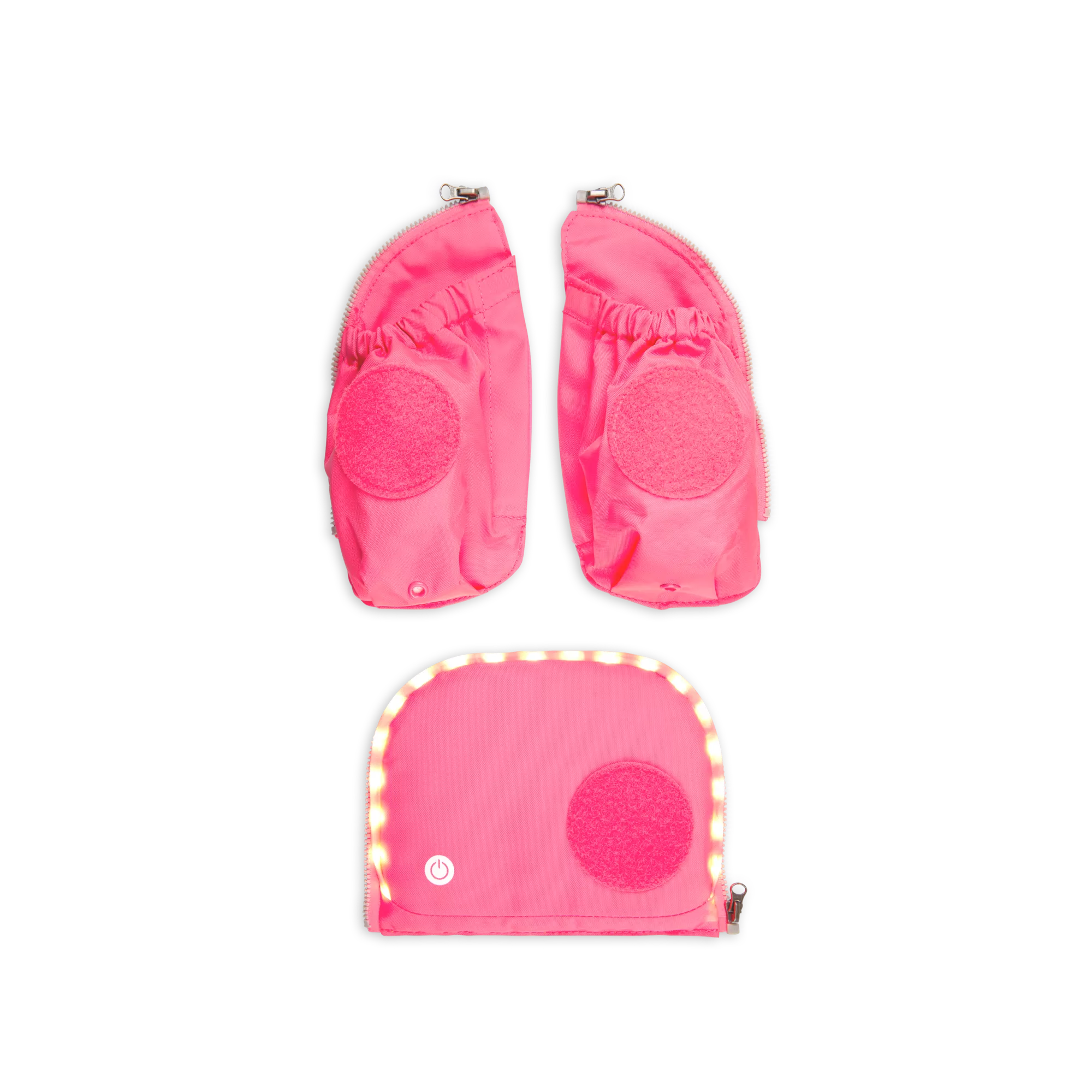 ergobag Fluo LED Seitentaschen-Set Pink