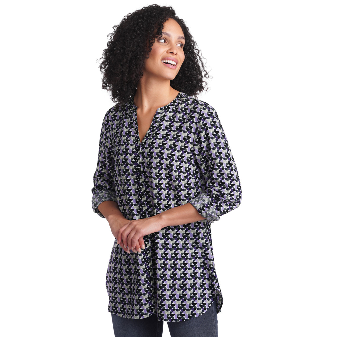 Damen Bluse mit Allover-Muster