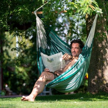 La Siesta Hängestuhl Hängestuhl Hängesessel Lounger HABANA Agave - Kingsize aus Bio-Baumwol, Hochwertige Qualität