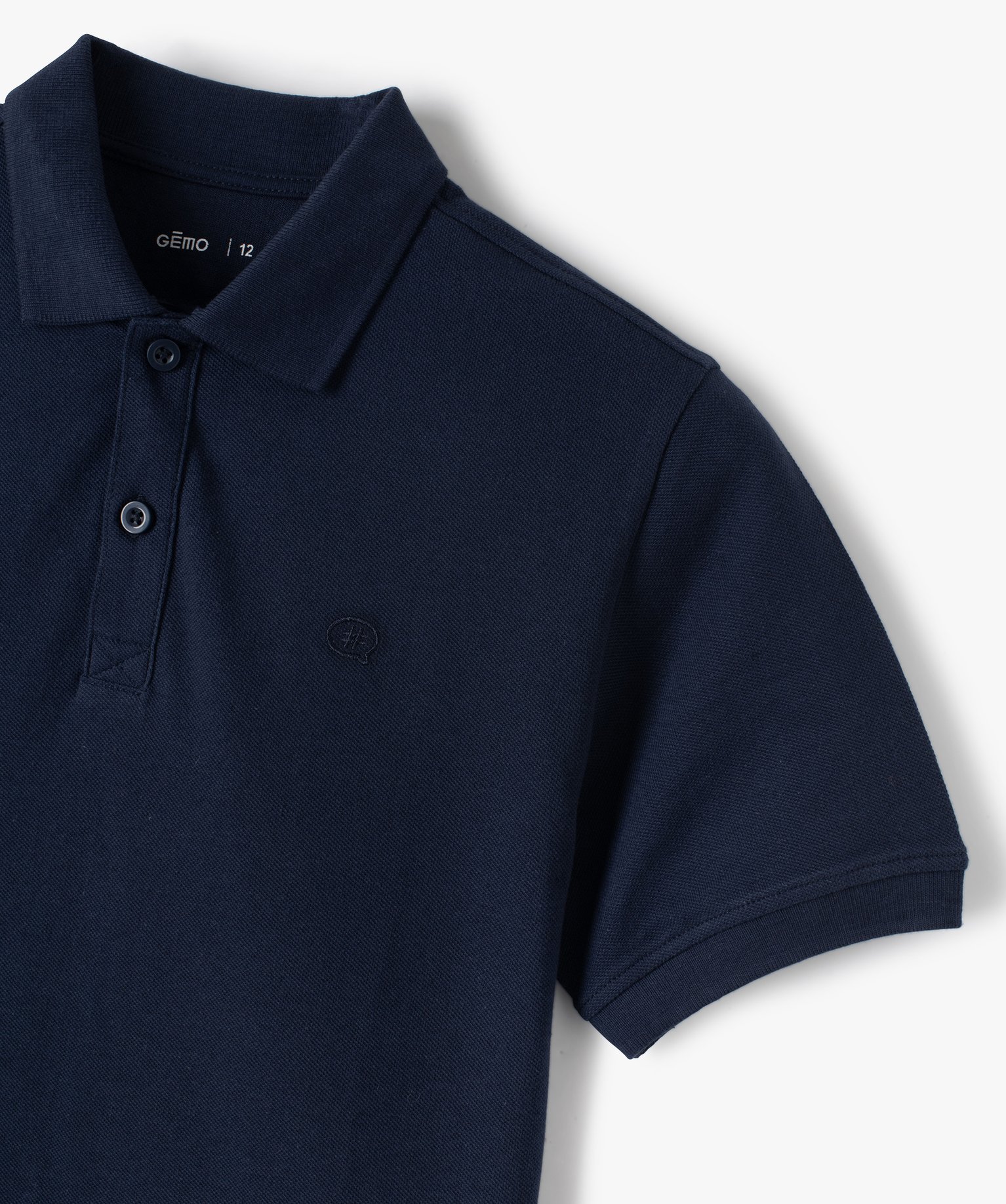 Polo à manches courtes en maille piquée Garçon marine | GEMO