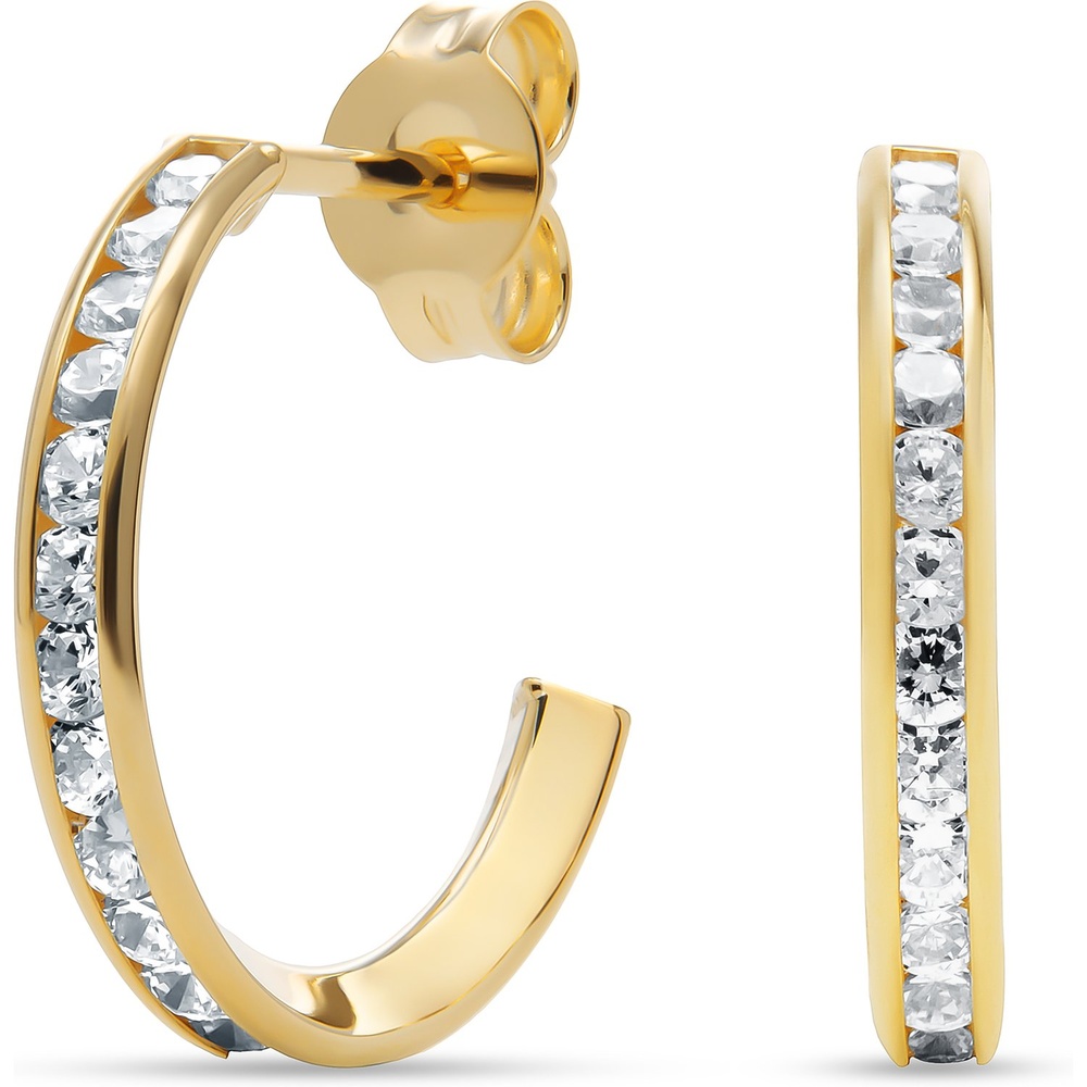 FAVS Créoles 375 Or jaune Boucles d'oreilles
