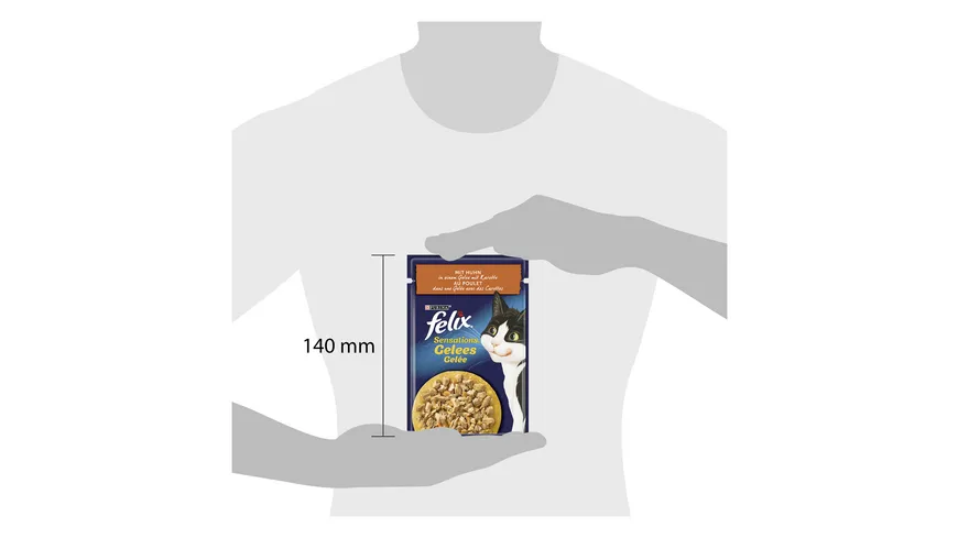 PURINA FELIX Sensations Gelees mit Huhn & Karotte Katzennassfutter 85 g