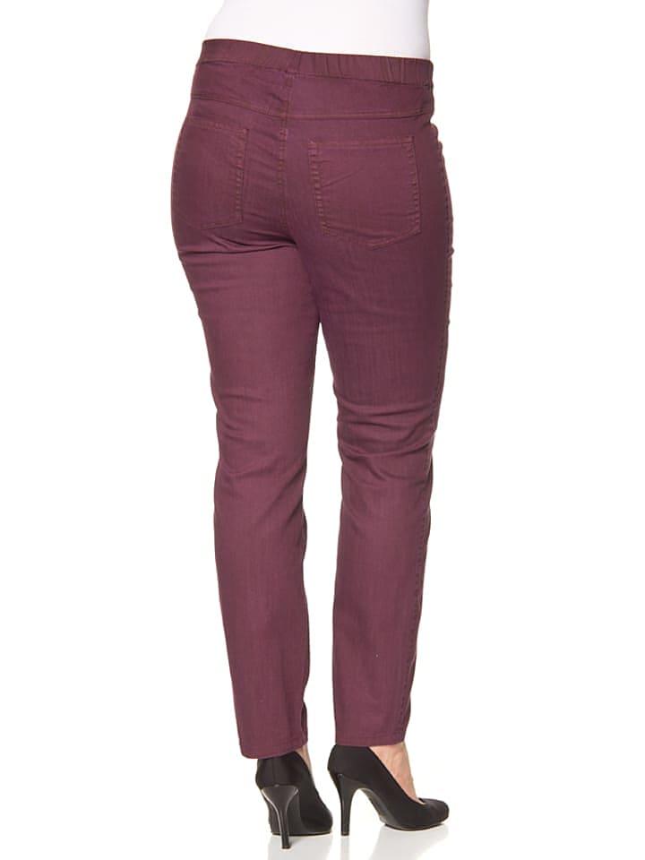 Ulla Popken Jeggings in Aubergine günstig kaufen 44