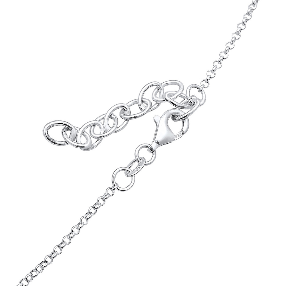 Elli Elli Collier Femmes Choker Géo Cercle Basique Mat Monnaie en Argent Sterling 925 collier