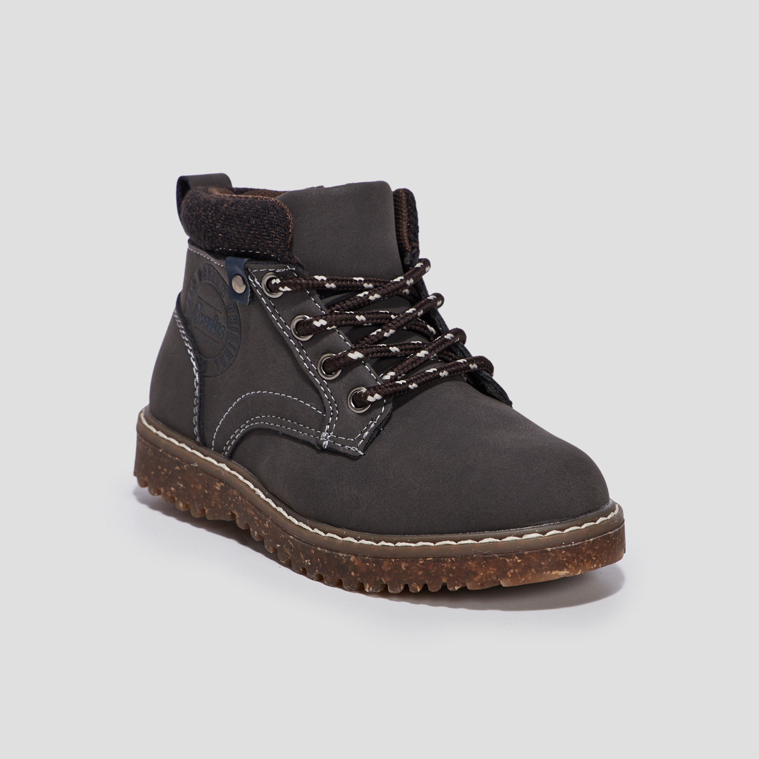 Bottines crantées marron garçon | La Halle