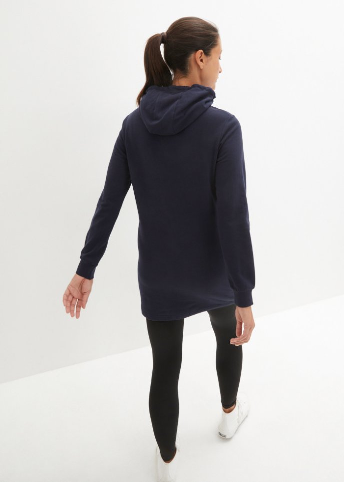 Extra langes Sweatshirt mit Tasche