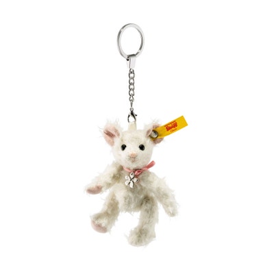 Anhänger Tiny Maus, 10 cm, weiß