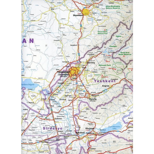 Reise Know-How Landkarte Usbekistan 1 : 1.000.000 - Straßenkarte