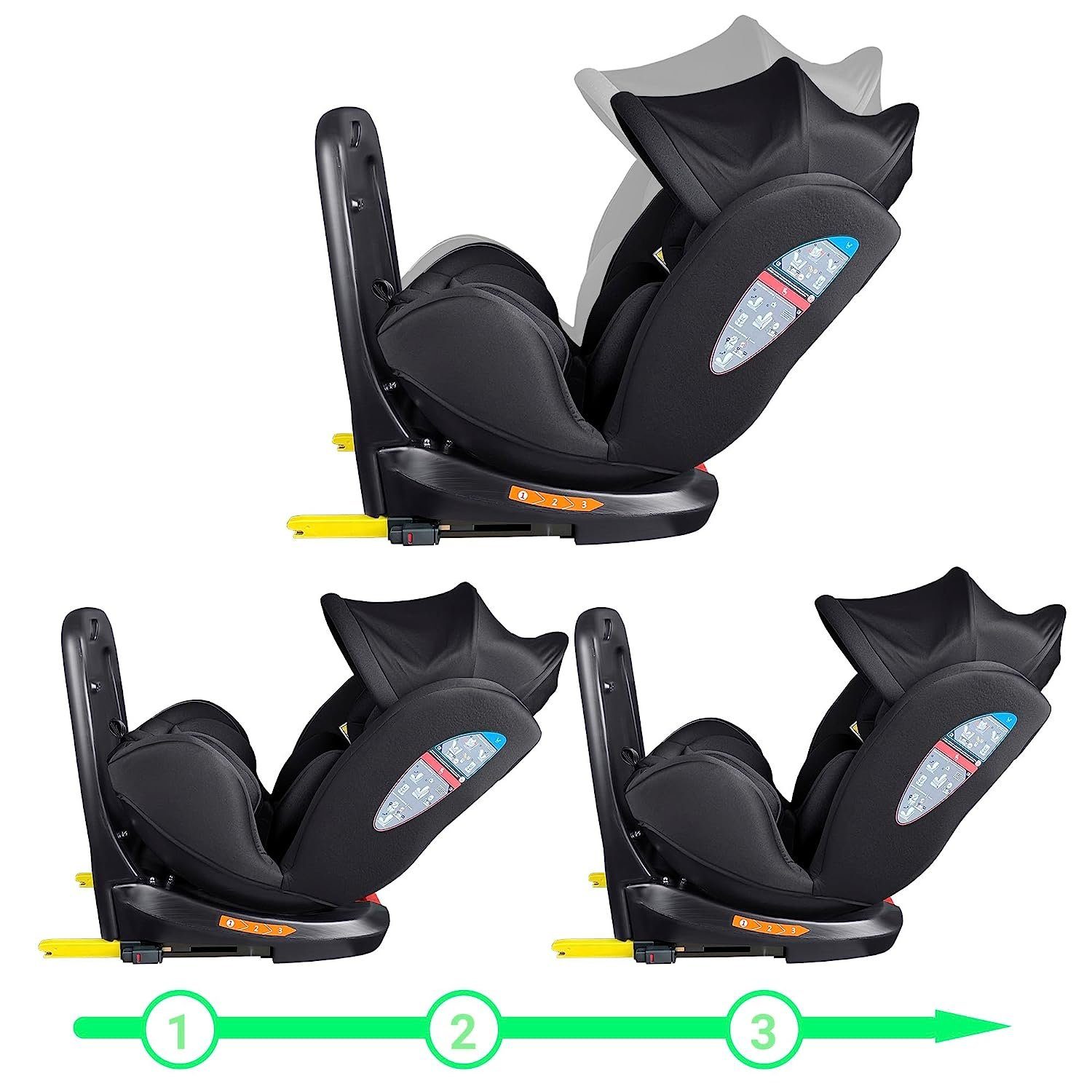 XOMAX Autokindersitz Selena, bis: 12, ab: 11 kg, bis: 36 kg, (Selena), mit 5-Punkt-Gurt, 3-Punkt-Gurt, Isofix Gruppe 0/1/2/3 ECE i-Size 129R