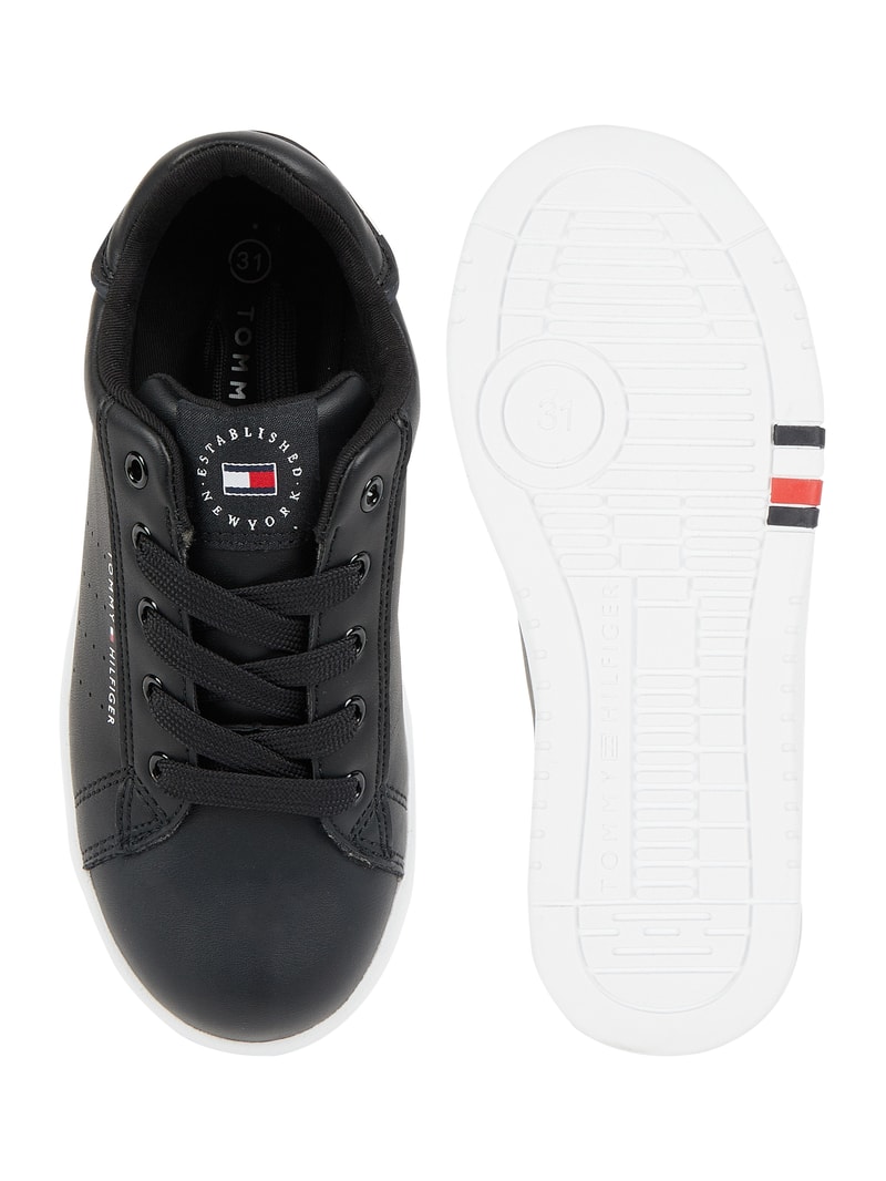 Sneaker in Leder-Optik Modell 'KAREEM' in schwarz