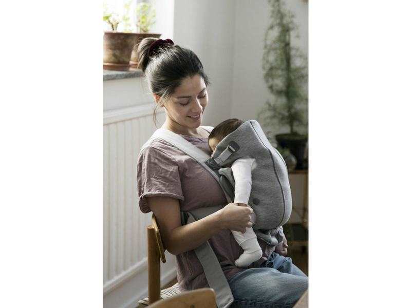 Pack nouveau-né (Transat Bliss, Porte-bébé) gris clair, Jersey 3D