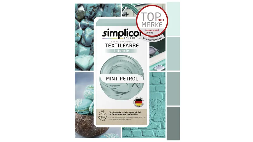 simplicol Textilfarbe Intensiv Mint-Petrol 150 ml