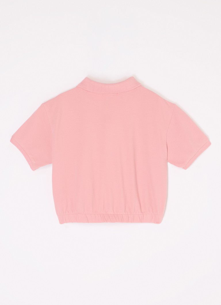 Camisa polo cropped Ralph Lauren em algodão piqué com bordado do logotipo.