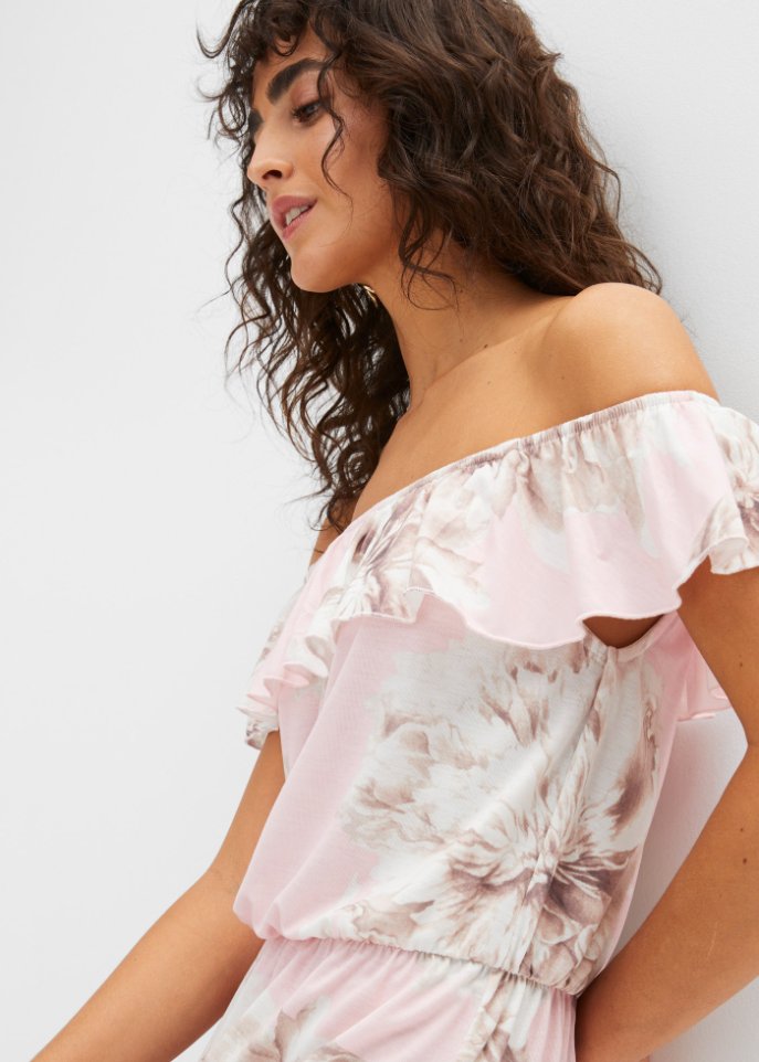 bedrucktes Vokuhila-Kleid