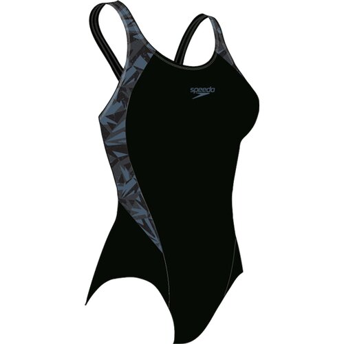 DAMEN BADEANZUG HYPERBOOM SPL MSBK AF BLK/GREY