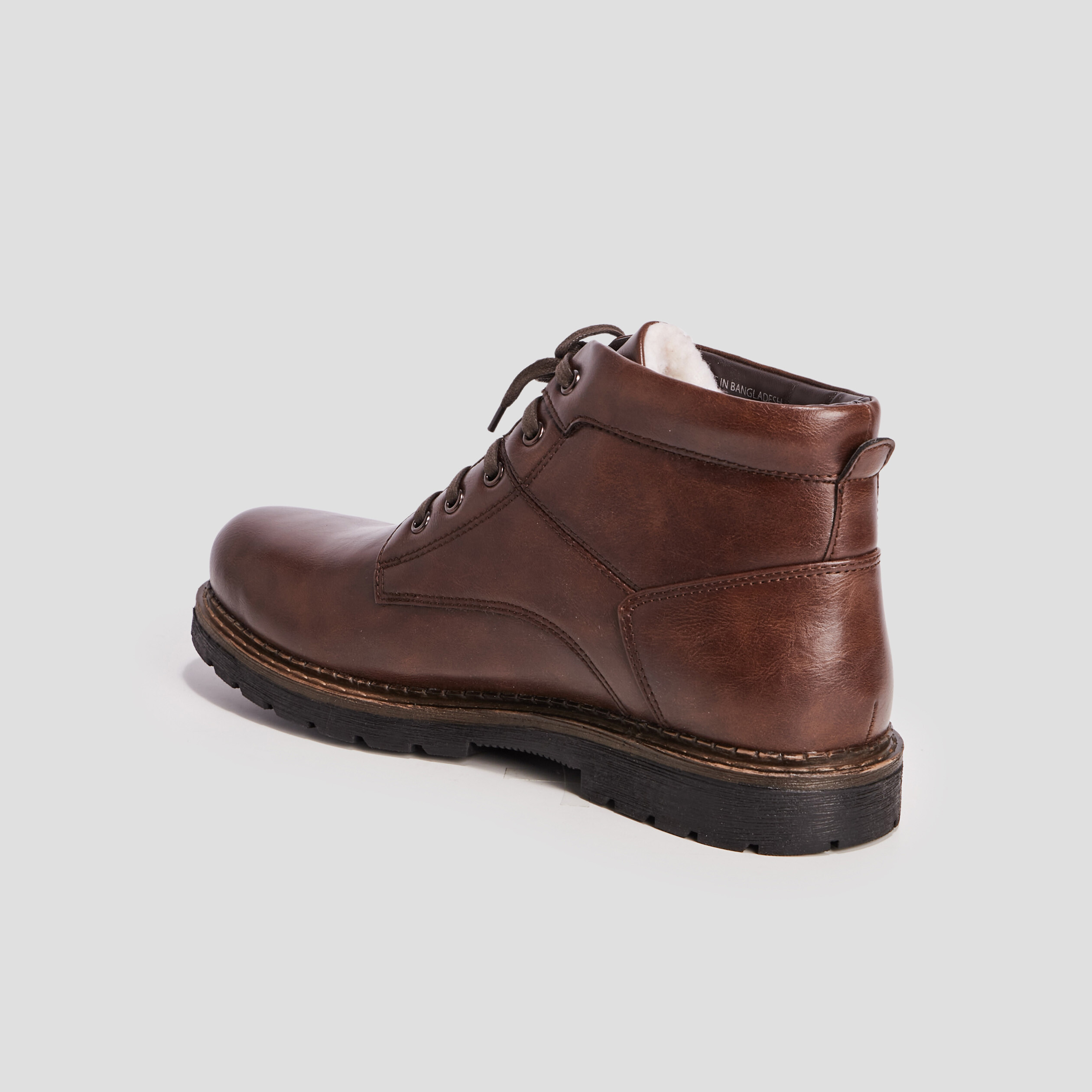 Bottines à lacets marron homme | La Halle
