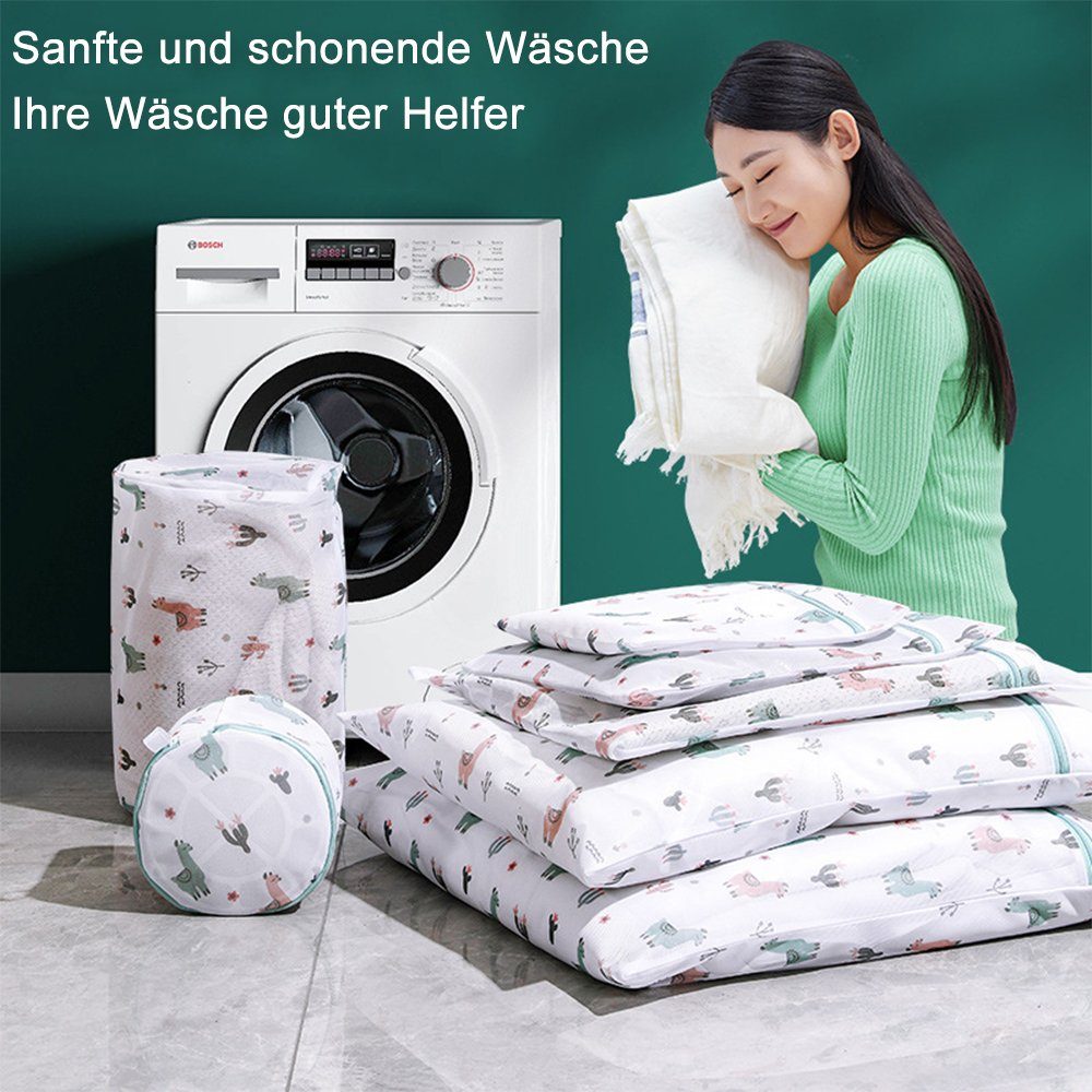 NUODWELL Wäschenetz 7 Stück Wäschebeutel, Netzreißverschluss Wäschenetz für Waschmaschine,(7-St)