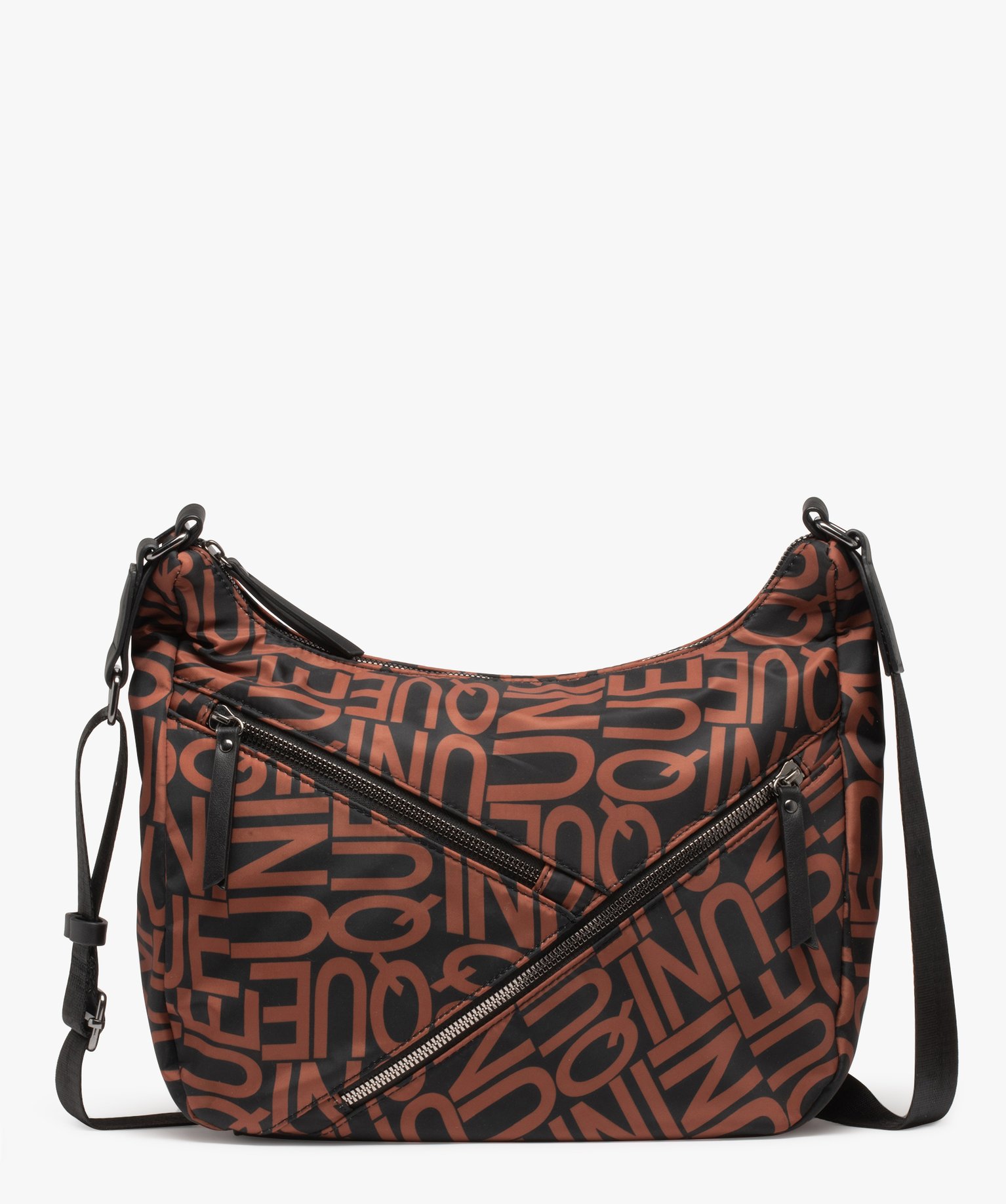 Sac seau en toile imprimée femme noir | GEMO