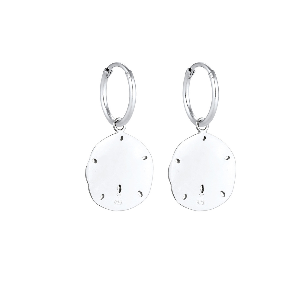 Elli Elli Boucles d'Oreilles Créoles Pendetif de Pièce Fleur Été Trend Boucles d'Oreil Boucles d'oreilles