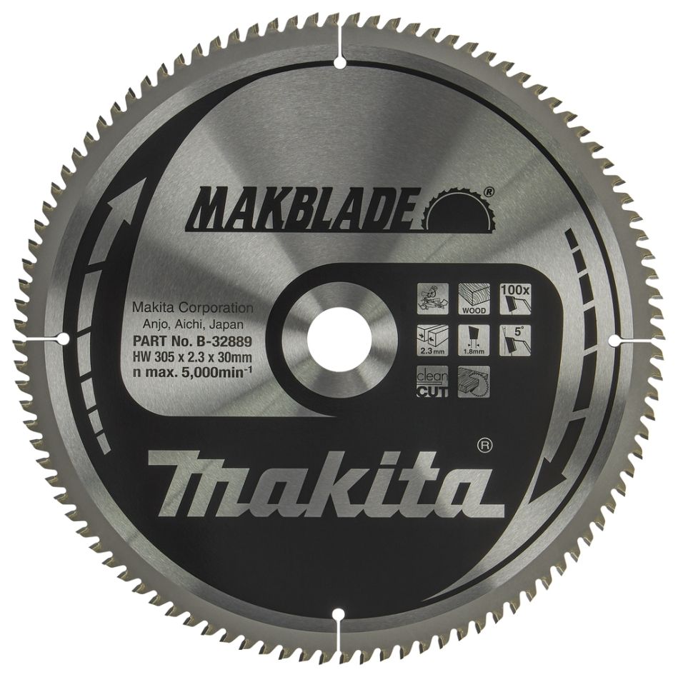 Makita-lisävarusteet B-32889 HM-sahanterä puulle 305 x 30 x 100T
