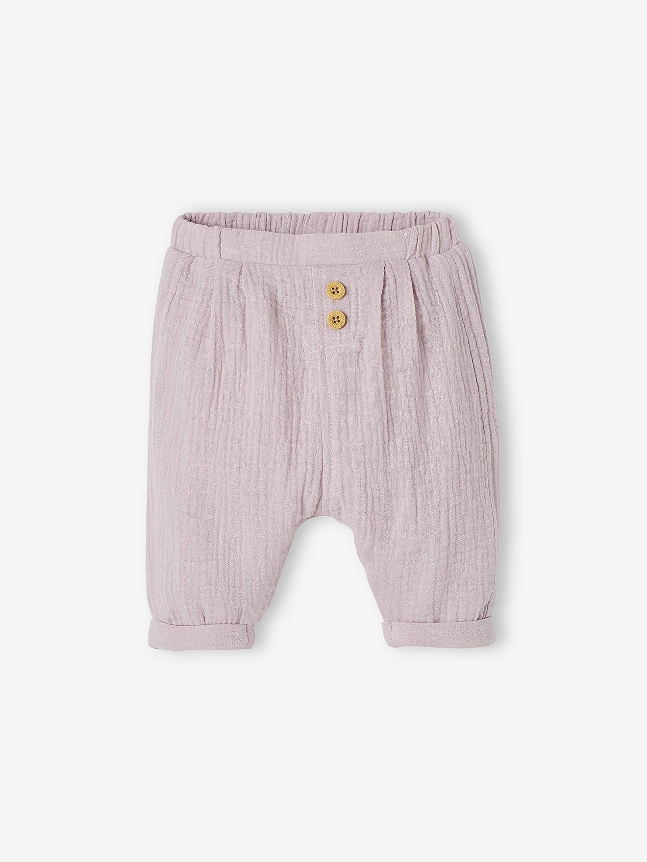 Vertbaudet Baby Wickeljacke aus Musselin - violett