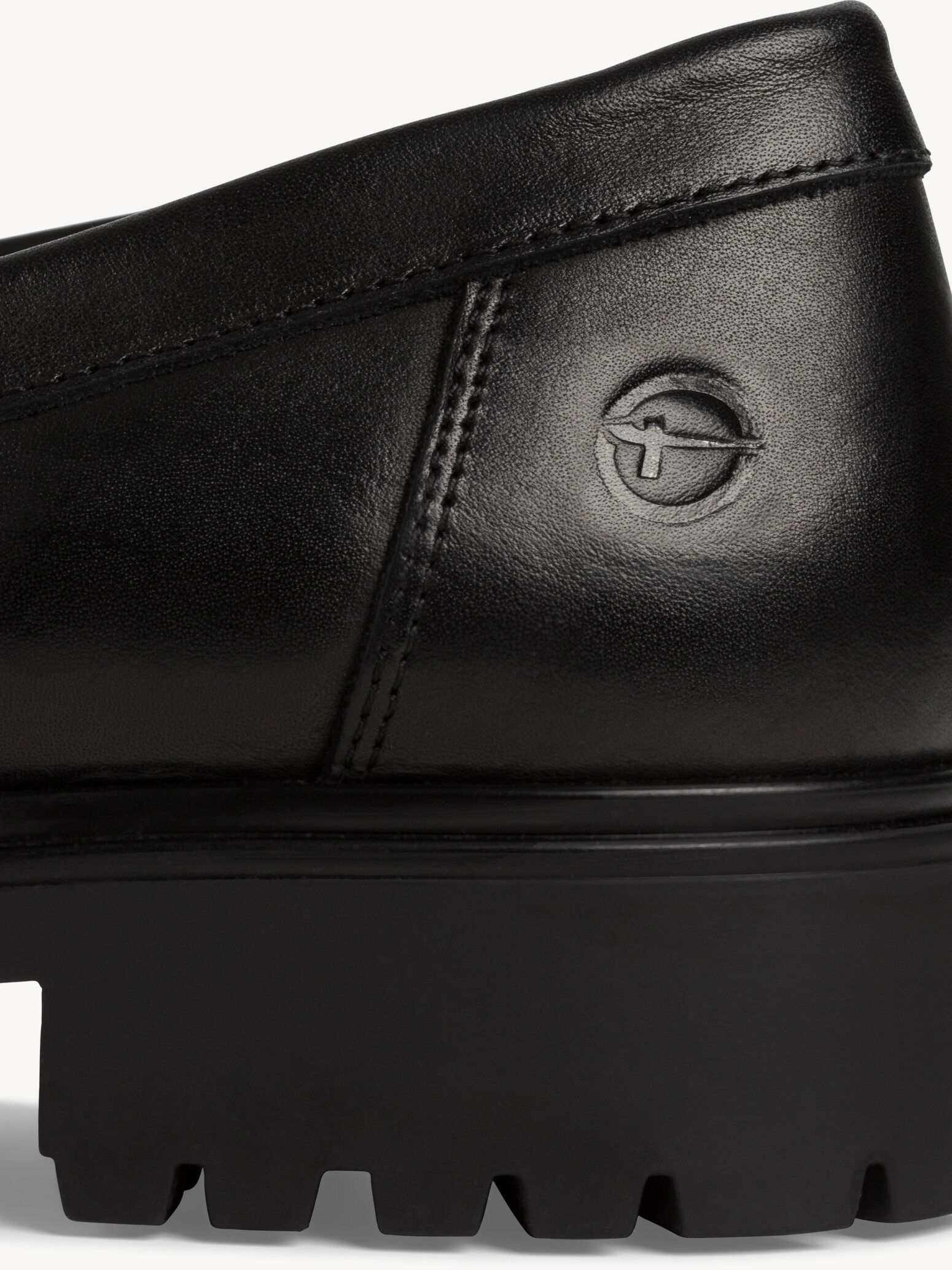 Slipper en cuir - noir