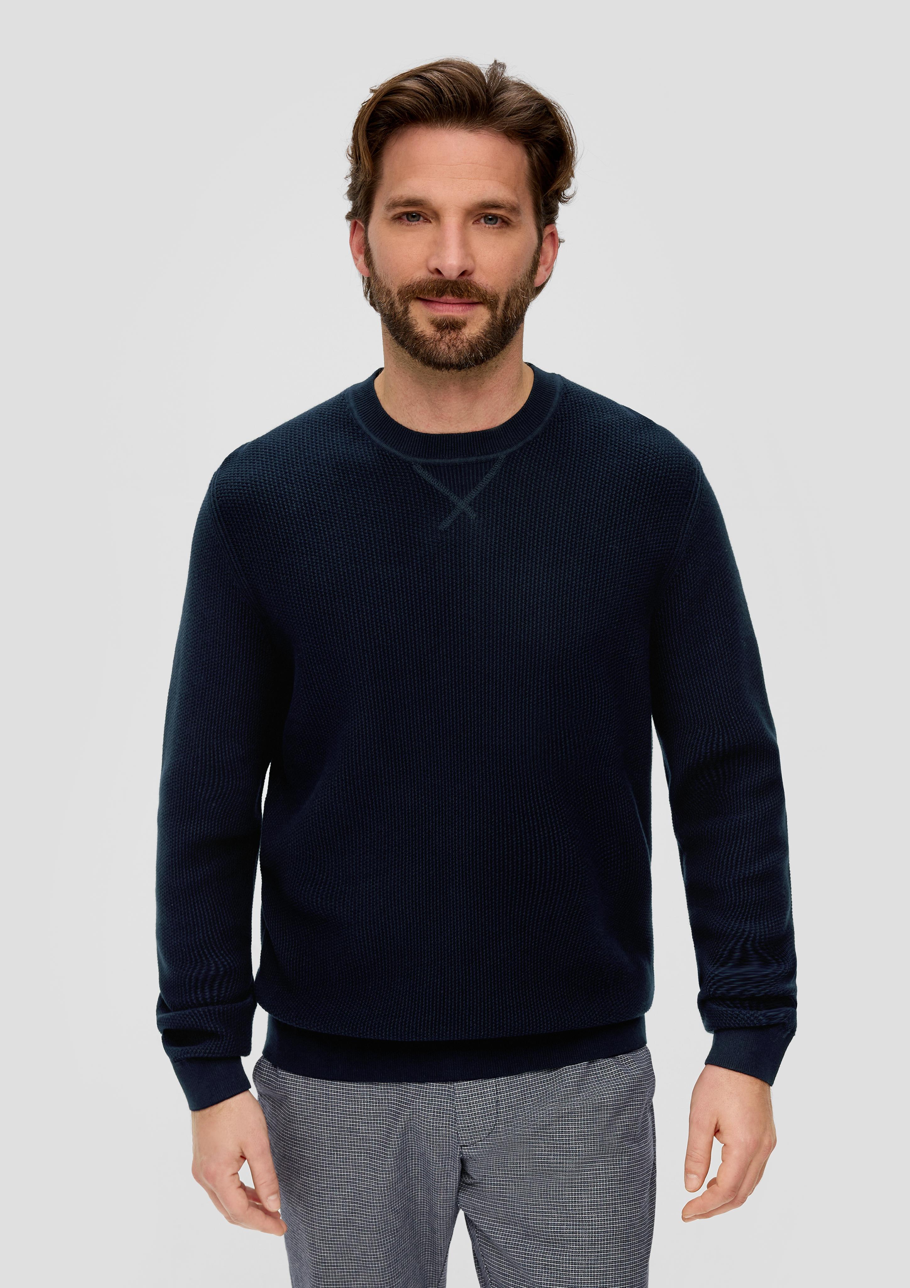 Strickpullover mit Rippelementen  2144086-5978