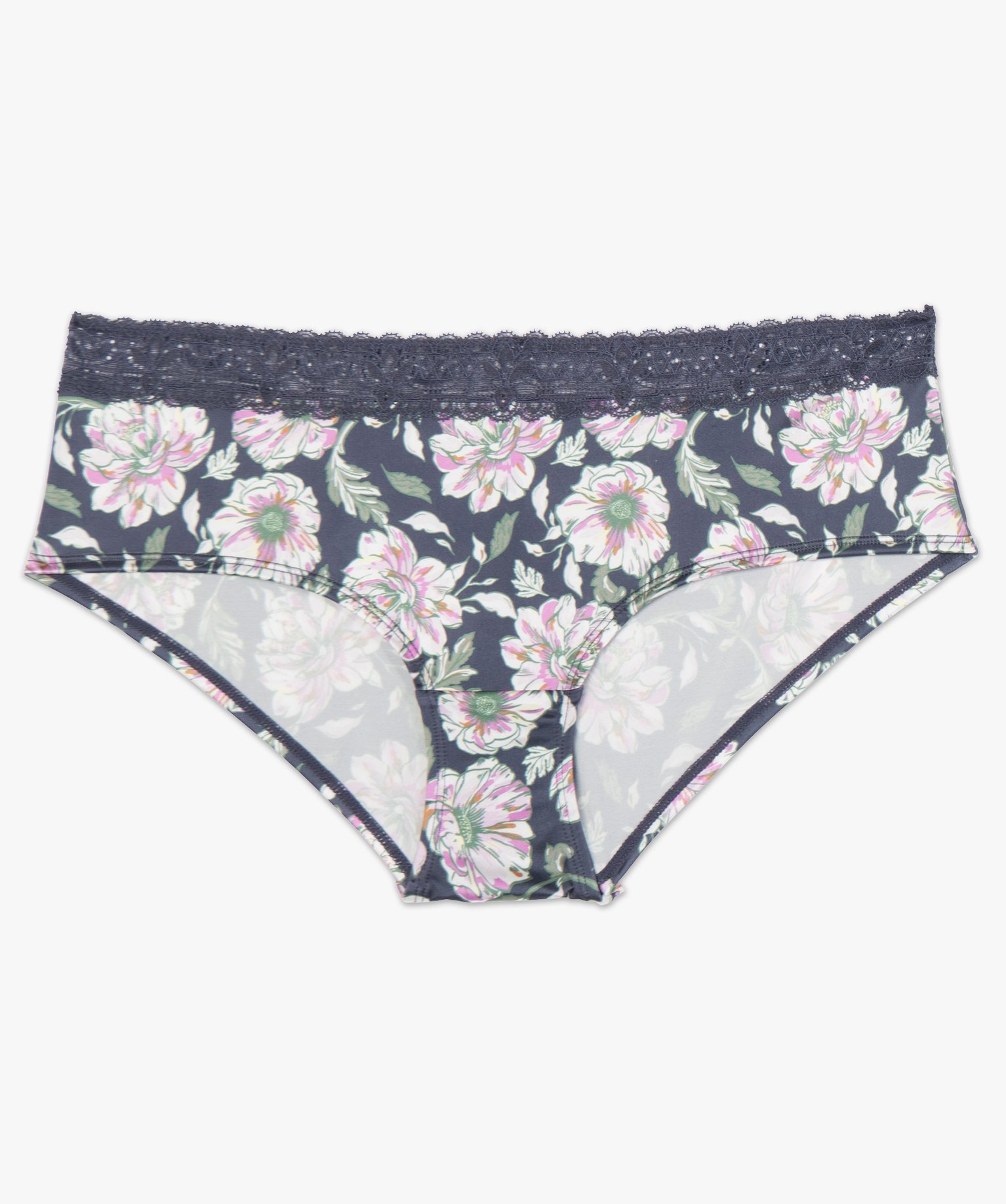 Shorty femme à motifs fleuris et dentelle | GEMO
