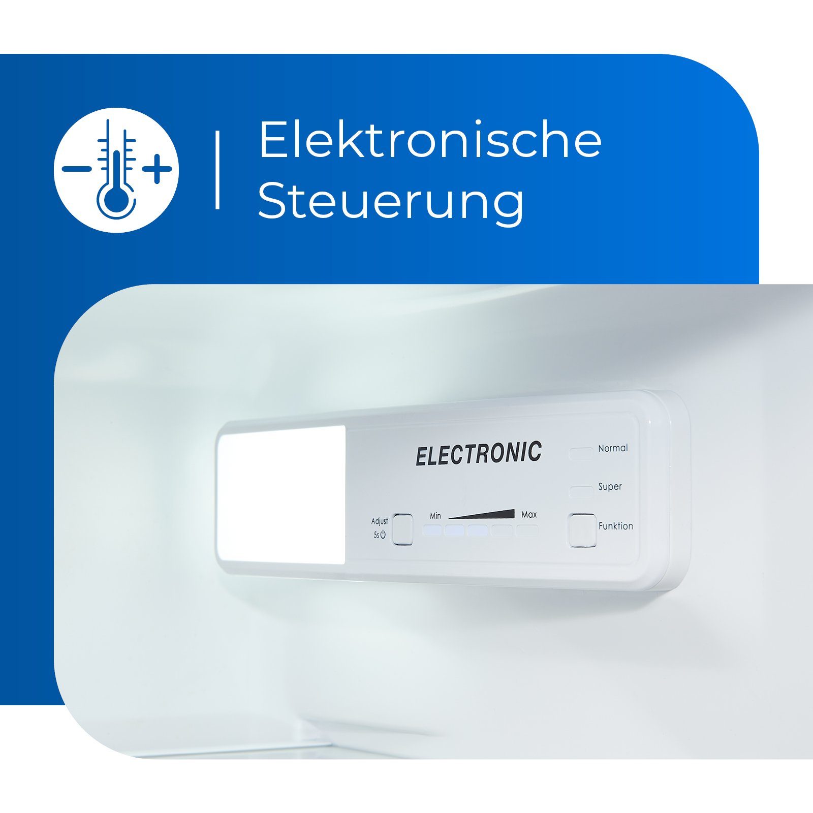 exquisit Einbaukühlschrank EKS201-V-E-040F, 122.7 cm hoch, 54 cm breit, mit elektronischer Steuerung & Super-Kühl-Modus