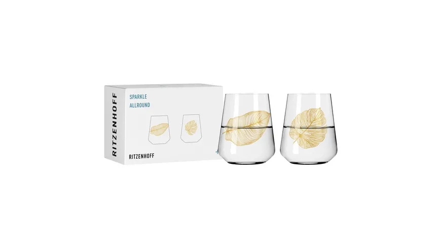 RITZENHOFF Allround-Glas Sparkle 2er Set #3 #4 Ritzenhoff Design Team 2023 Gold