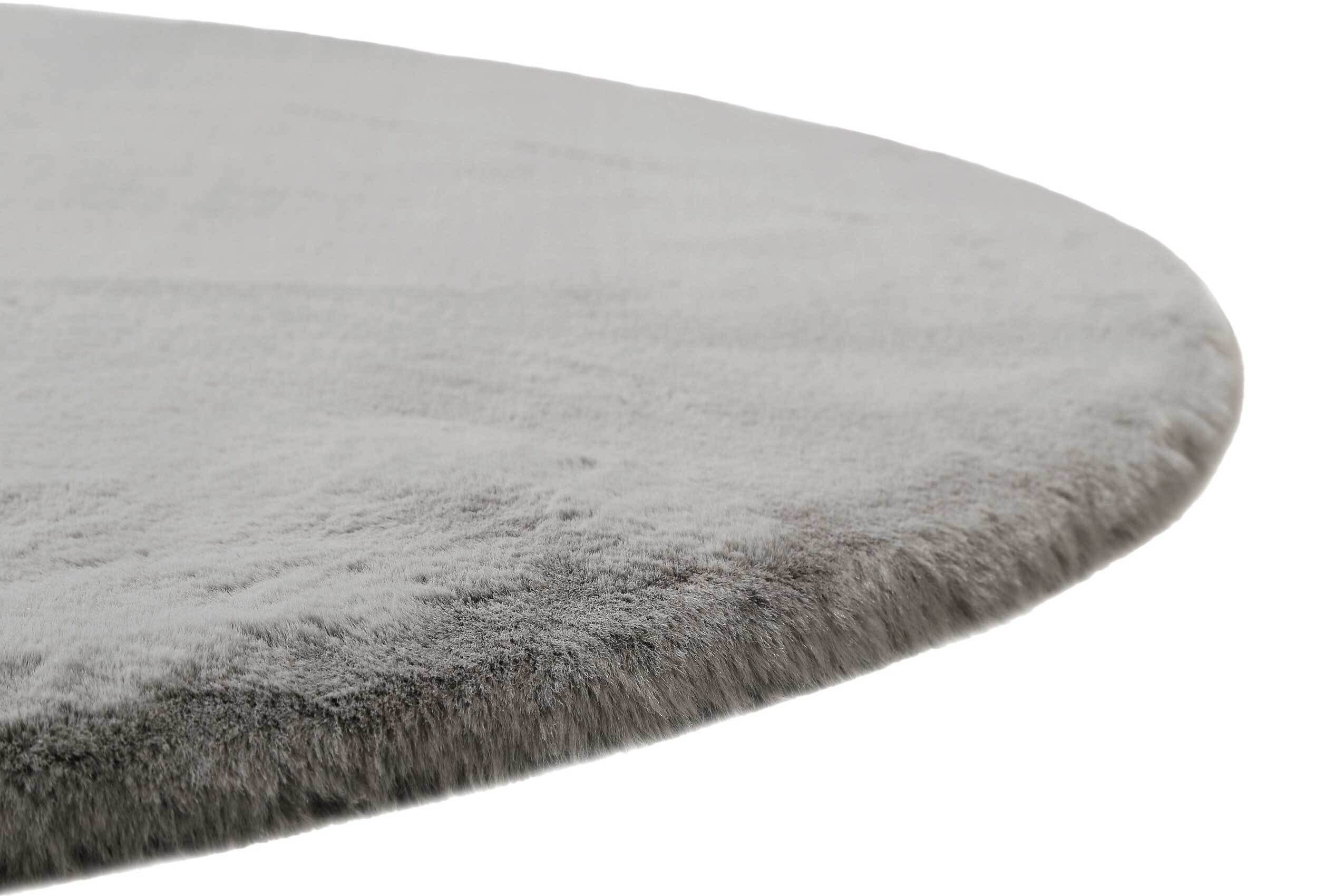 Hochflor-Teppich Vita, Homie Living, rund, Höhe: 25 mm, moderner, super kuscheliger Teppich, Fell-Haptik, Wohnzimmer