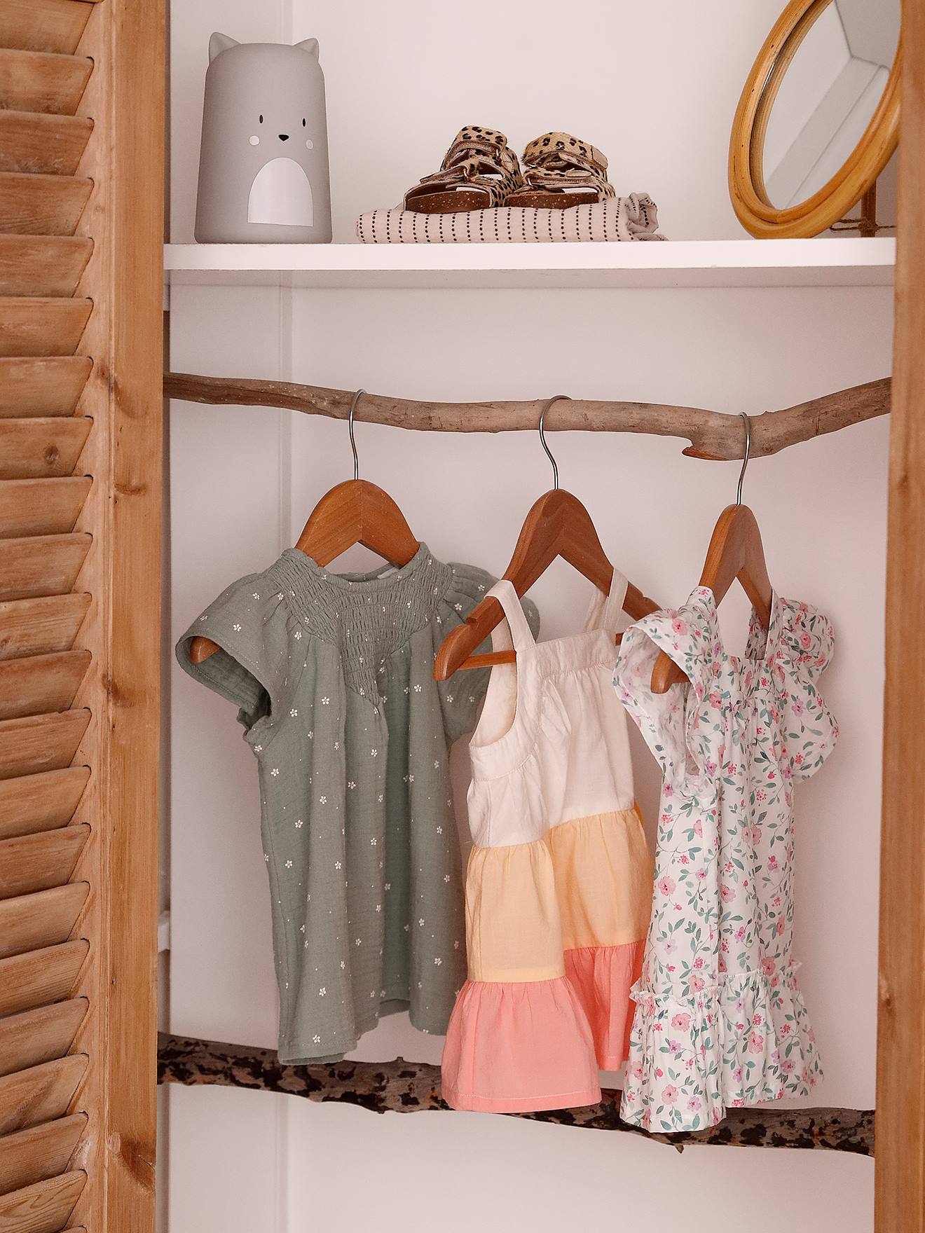 Vertbaudet Mädchen Baby Stufenkleid - pfirsich
